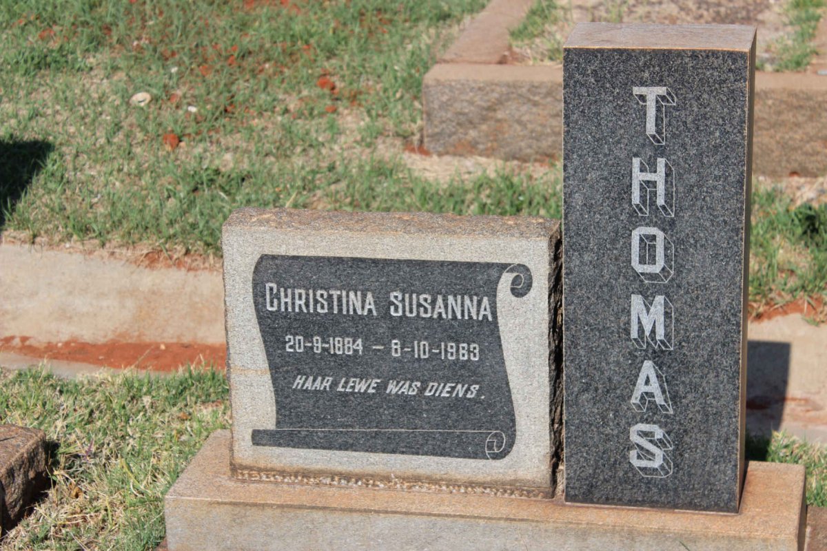 THOMAS Christina Susanna 1884-1963