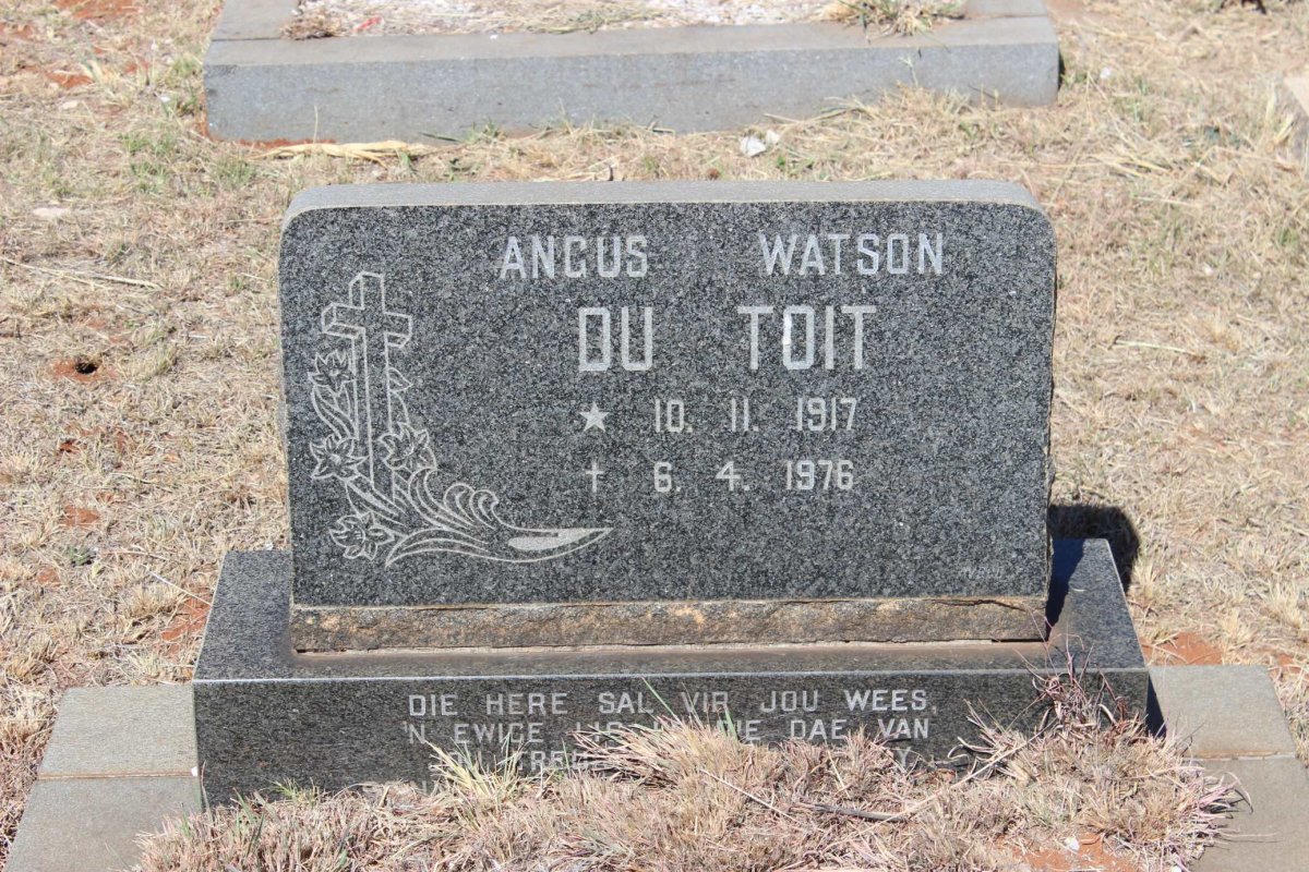 TOIT Angus Watson, du 1917-1976