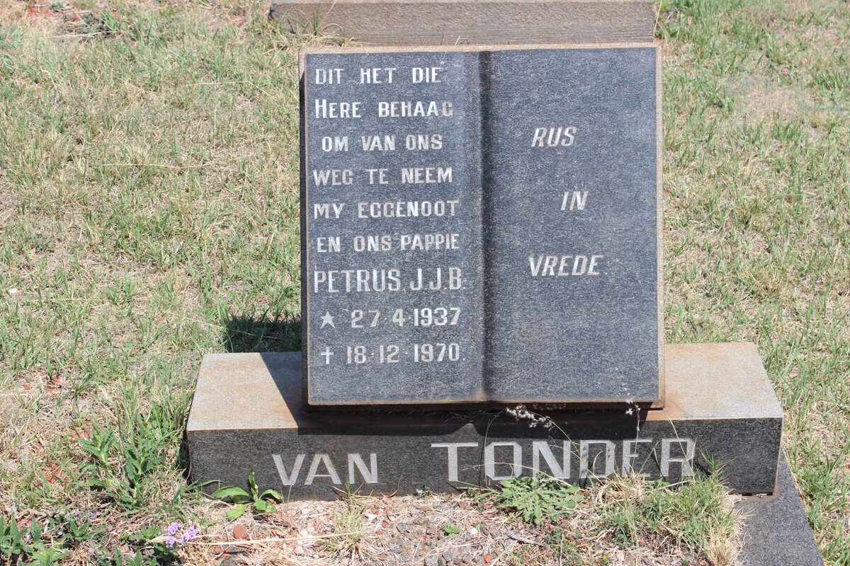 TONDER Petrus J.J.B., van 1937-1970