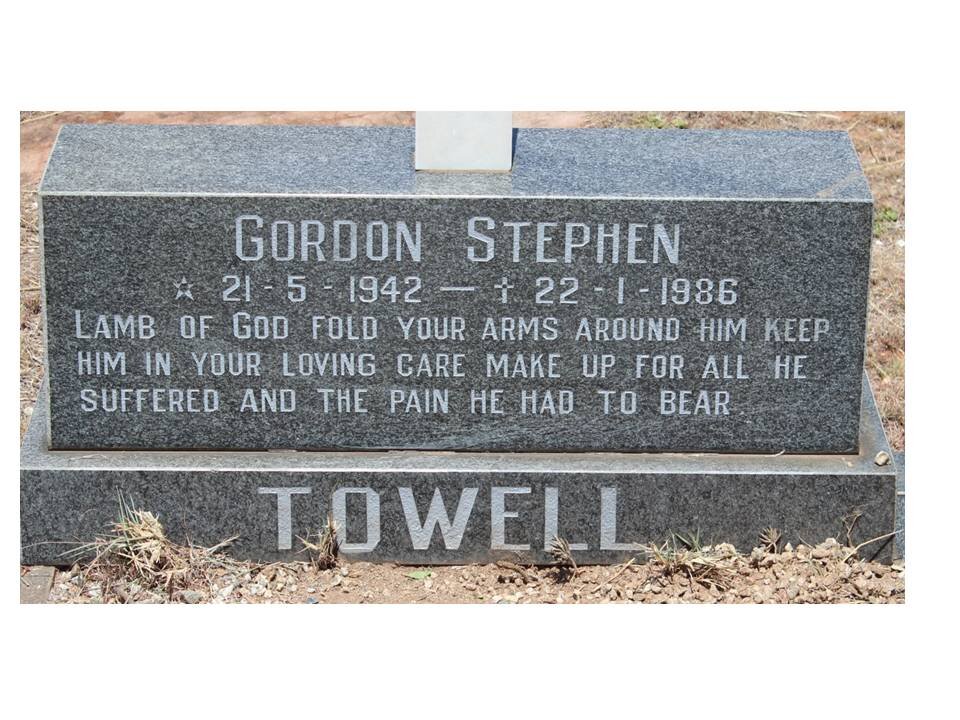 TOWELL Gordon Stephen 1942-1986
