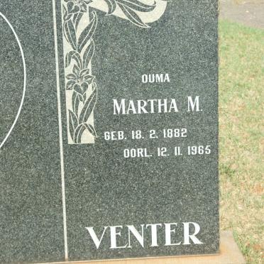 VENTER Martha M. 1882-1965