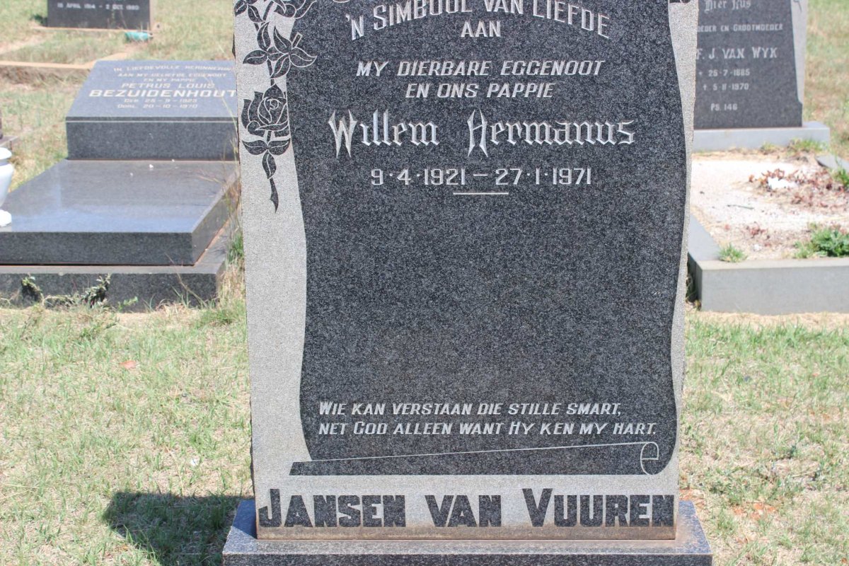 VUUREN Willem Hermanus, Jansen van 1921-1971