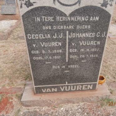 VUUREN Johannes C.J., van 18?2-1956 &amp; Cecelia J.J. 188?-1957