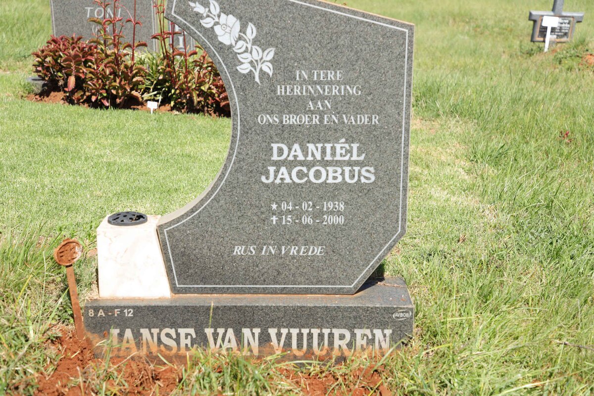 VUUREN Daniel Jacobus, Janse van 1938-2000