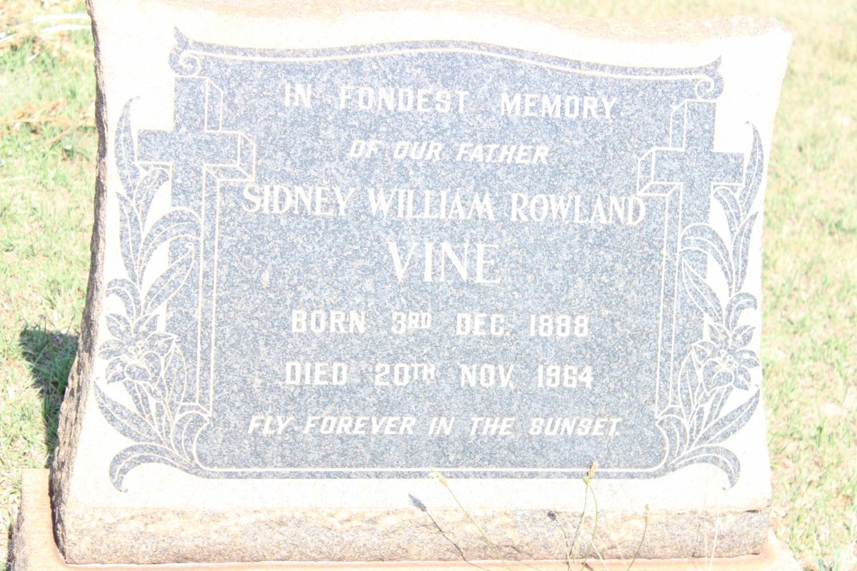 VINE Sidney William Rowland 1888-1964