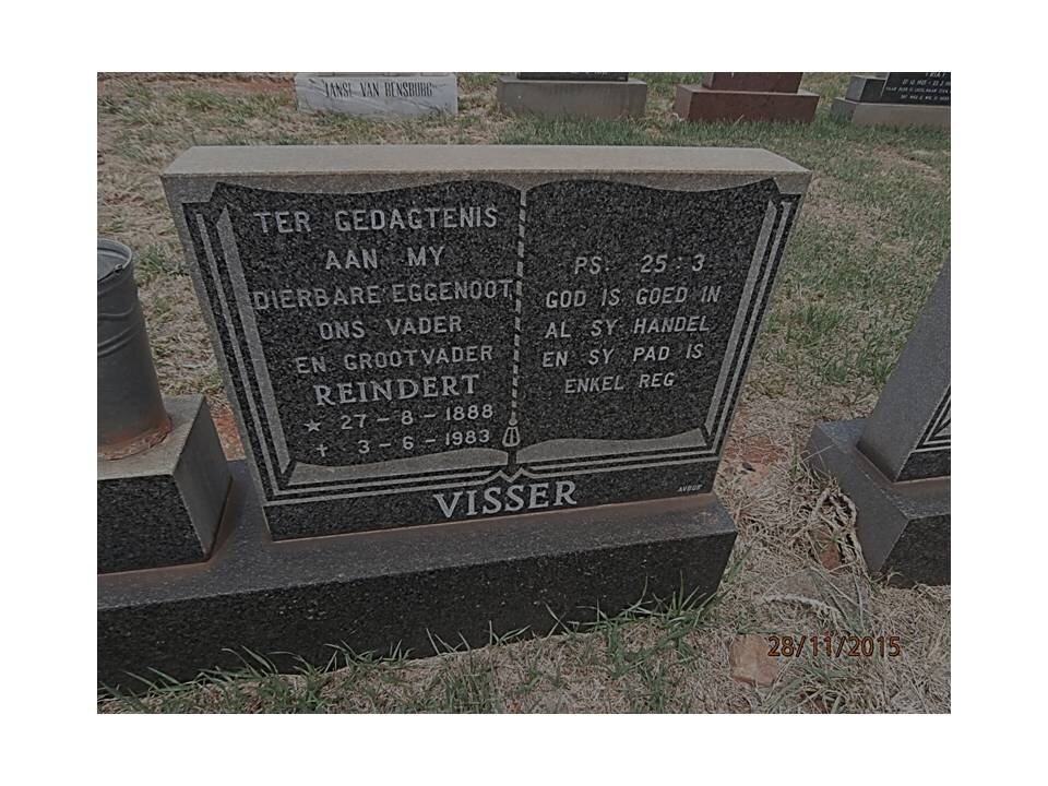 VISSER Reindert 1888-1983