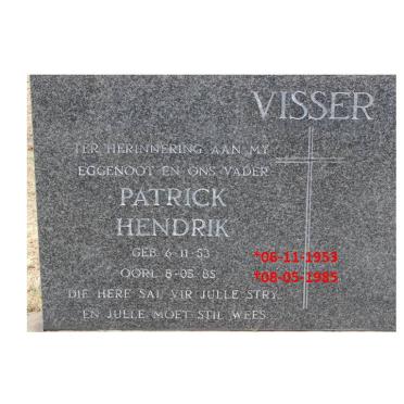 VISSER Patrick Hendrik 1953-1985