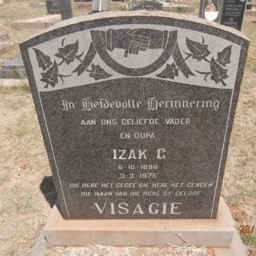 VISAGIE Izak C. 1898-1975