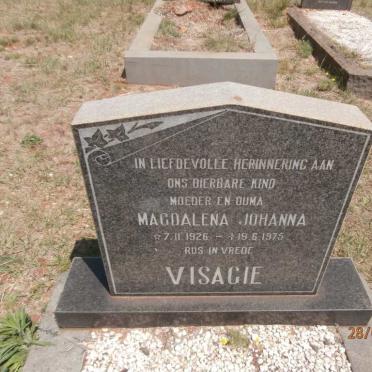 VISAGIE Magdalena Johanna 1926-1975