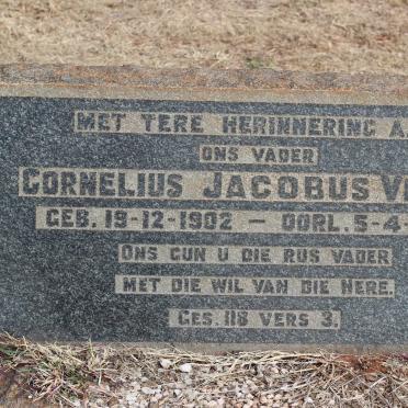 VISSER Cornelius Jacobus 1902-1959
