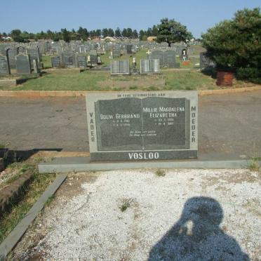 VOSLOO Douw Gerbrand 1918-1956 &amp; Millie Magdalena Elizabetha 1924-1980