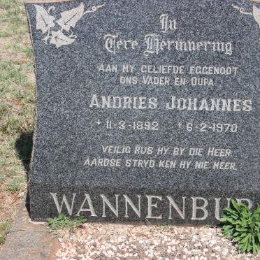 WANNENBURG Andries Johannes 1892-1970