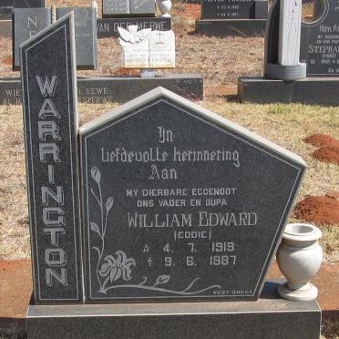 WARRINGTON William Edward 1919-1987