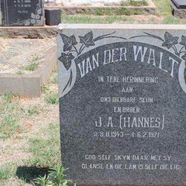 WALT J.A., van der 1943-1971