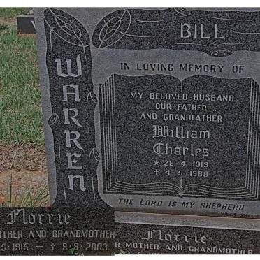 WARREN William Charles 1913-1988 &amp; Florrie 1915-2003