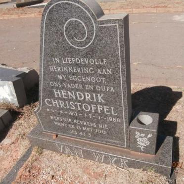 WYK Hendrik Christoffel, van 1912-1988