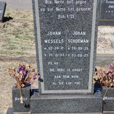 WESSELS Johan 1952-1975 :: SCHOEMAN Johan 1979-2003
