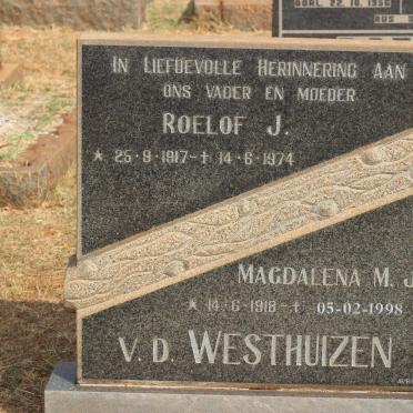 WESTHUIZEN Roelof J., v.d. 1917-1974 &amp; Magdalena M.J. 1918-1998