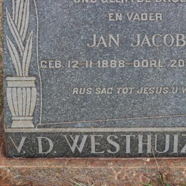 WESTHUIZEN Jan Jacob, v.d. 1888-1957