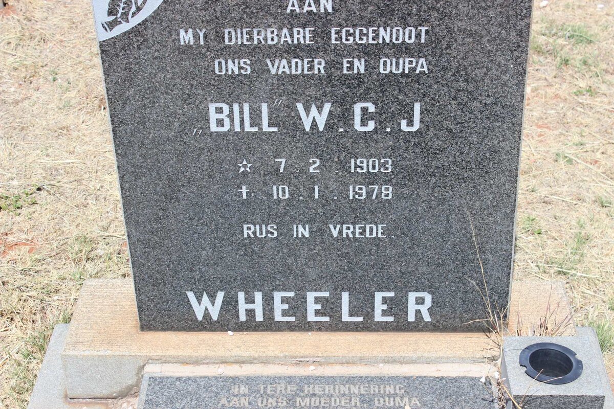 WHEELER W.C.J. 1903-1978