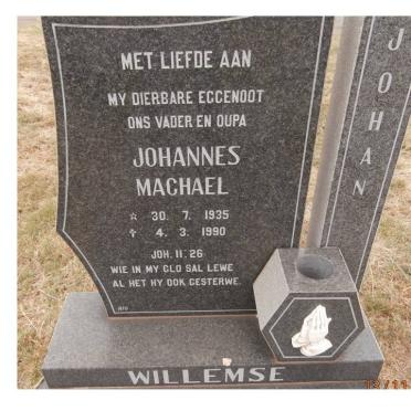 WILLEMSE Johannes Machael 1935-1990