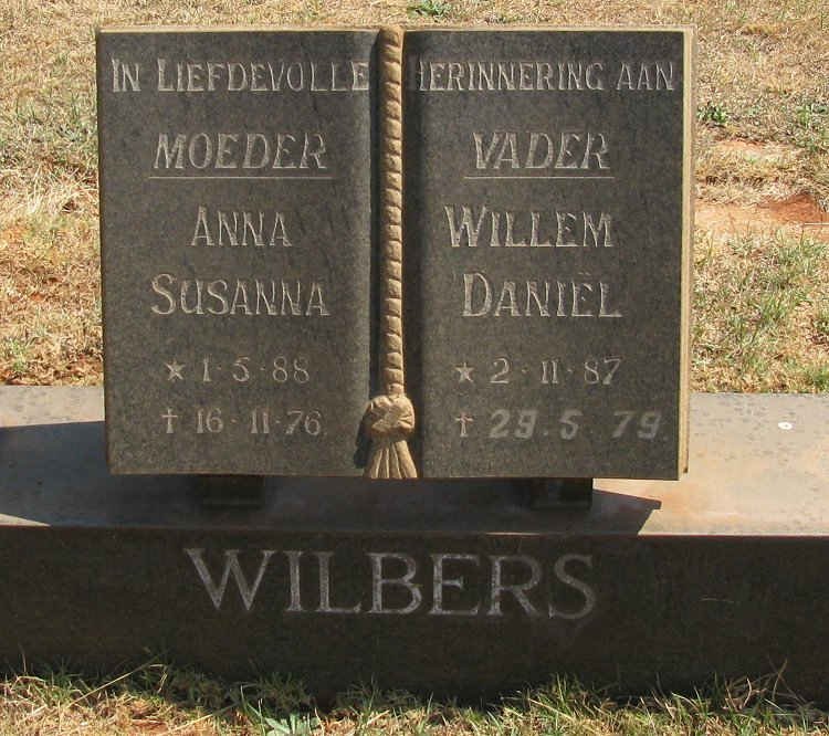 WILBERS Willem Daniel 1887-1979 &amp; Anna Susanna 1888-1976