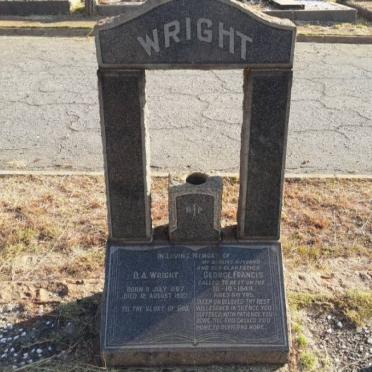 WRIGHT George Francis -1949 &amp; D.A.