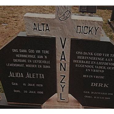 ZYL Dirk, van 1930-2009 &amp; Alida Aletta 1929-1996