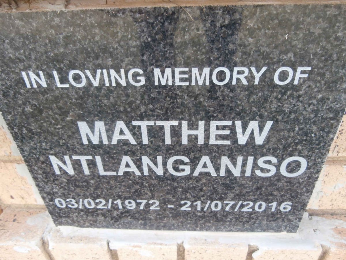 NTLANGANISO Matthew 1972-2016