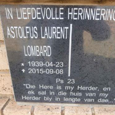 LOMBARD Astolfus Laurent 1939-2015