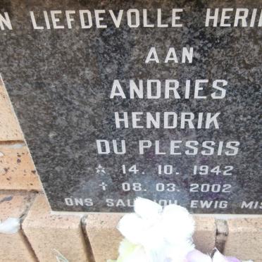 PLESSIS Andries Hendrik, du 1942-2002
