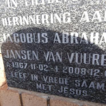 VUUREN Jacobus Abraham, Jansen van 1967-2008