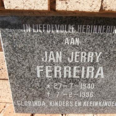 FERREIRA Jan Jerry 1940-1996