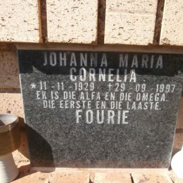 FOURIE Johanna Maria Cornelia 1929-1997