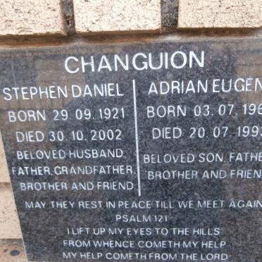 CHANGUION Stephen Daniel 1921-2002 :: CHANGUION Adrian Eugene 1965-1993