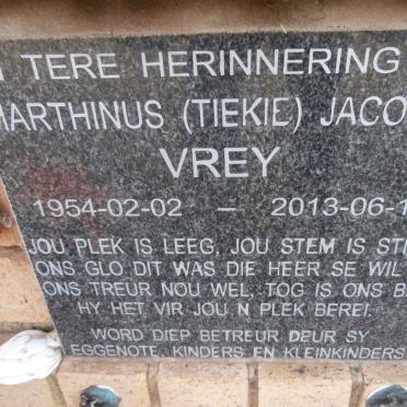 VREY Marthinus Jacobus 1954-2013