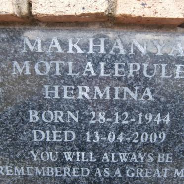 MAKHANYA  Motlalepule Hermina 1944-2009