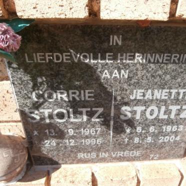 STOLTZ Corrie 1967-1996 &amp; Jeanette 1963-2004