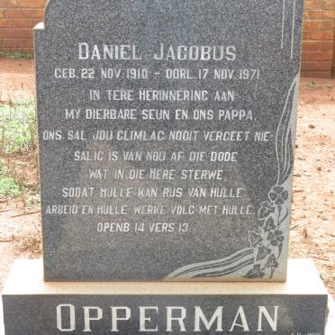 OPPERMAN Daniel Jacobus 1910-1971