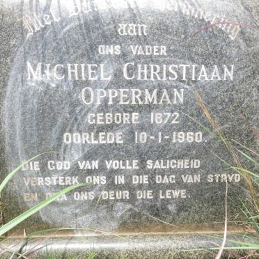 OPPERMAN Michiel Christiaan 1872-1960