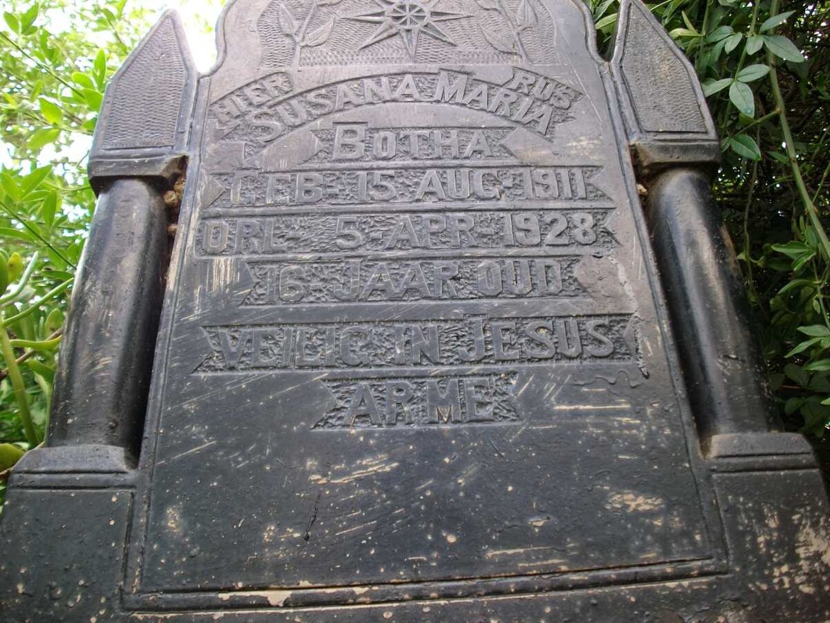 BOTHA Susana Maria 1911-1928