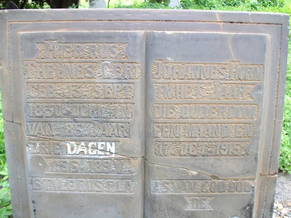 HORN Theunes Gert Johannes 1830-1915