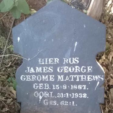 MATTHEWS James George Gerome 1887-1932 &amp; Catharine Hellembrecht PERKENS 1892-1943
