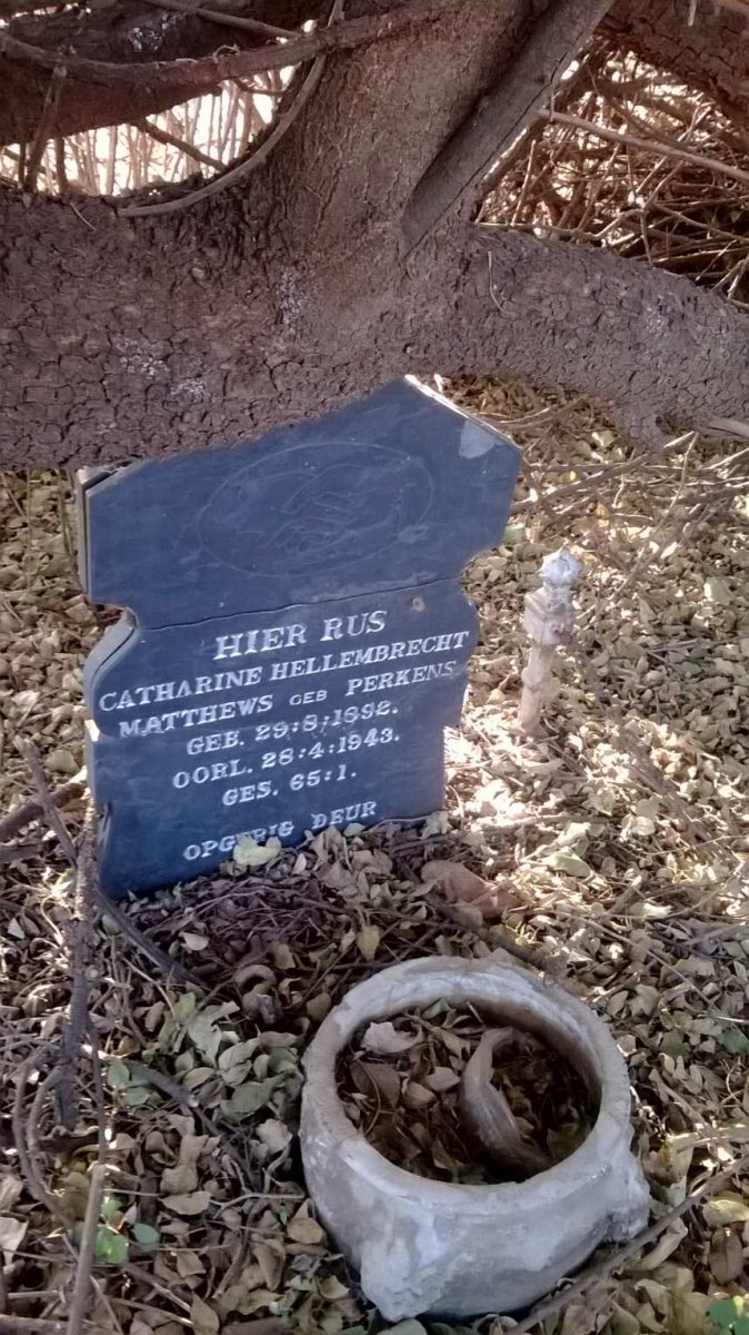 MATTHEWS James George Gerome 1887-1932 &amp; Catharine Hellembrecht PERKENS 1892-1943