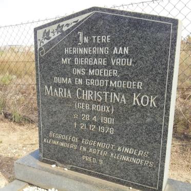 KOK Maria Christina nee ROUX 1901-1978