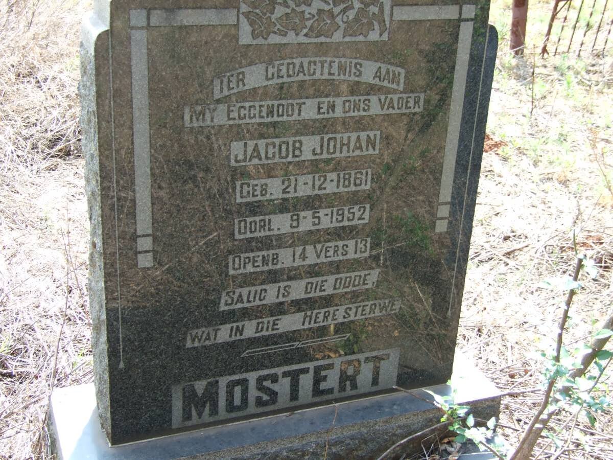 MOSTERT Jacob Johan 1861-1952