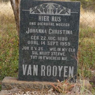 ROOYEN Johanna Christina, van 1880-1959