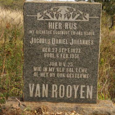 ROOYEN Jacobus Daniel Johannes 1877-1951
