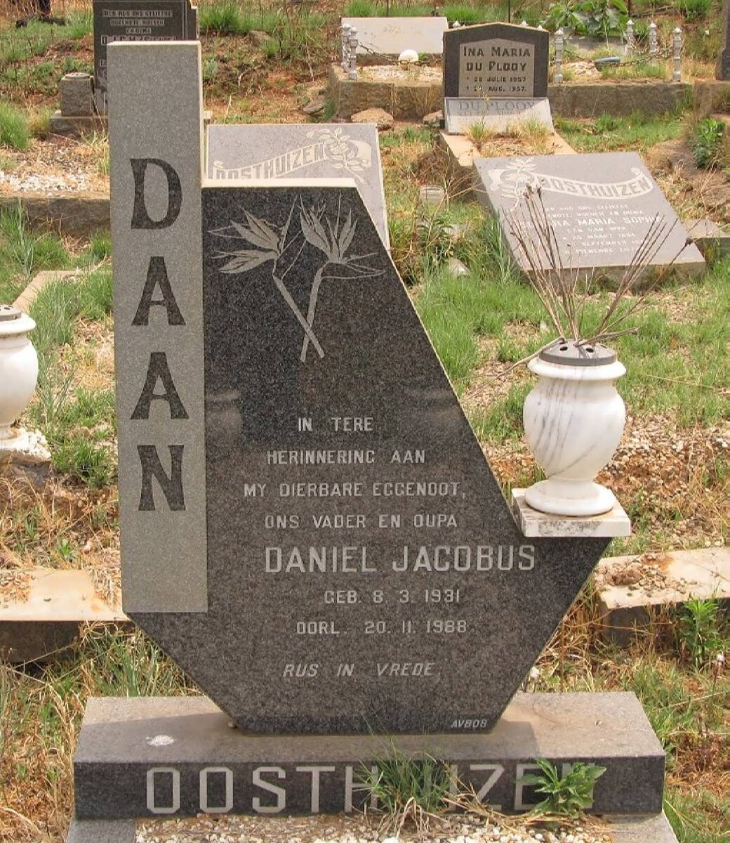 OOSTHUIZEN Daniel Jacobus 1931-1988