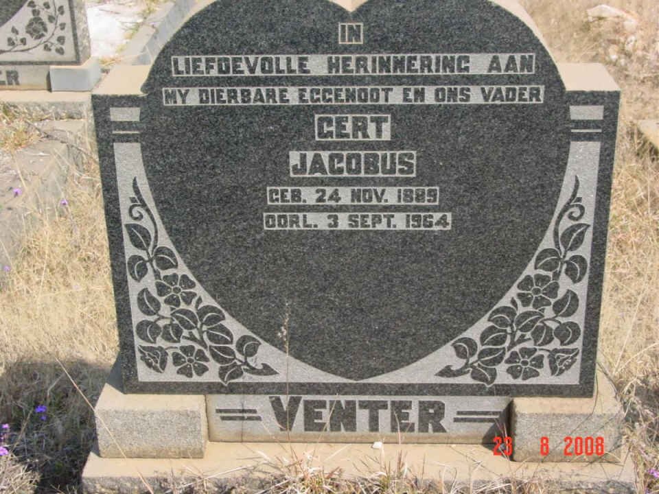 VENTER Gert Jacobus 1889-1964